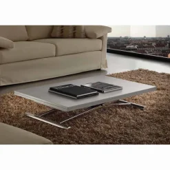 Viadurini Living Tisch Höhenverstellbar-Couchtisch höhenverstellbar mit melaminbeschichteter Tischplatte Nuoro