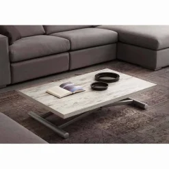 Viadurini Living Tisch Höhenverstellbar-Couchtisch höhenverstellbar mit melaminbeschichteter Tischplatte Nuoro