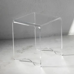 Viadurini Living Moderne Couchtische-Couchtisch Hocker Kristall Transparent Acryl Minimal Italienisch - Plarco