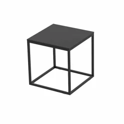 Vondom Garten Beistelltisch-Couchtisch im Freien aus Aluminium und quadratischem schwarzem Laminat - Suave von