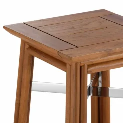 Viadurini in the Garden Garten Beistelltisch-Couchtisch im Freien aus Natur- oder Schwarzholz, 2 Größen - Suzana