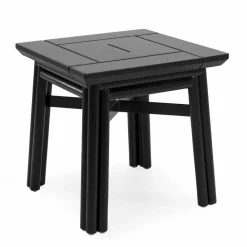 Viadurini in the Garden Garten Beistelltisch-Couchtisch im Freien aus Natur- oder Schwarzholz, 2 Größen - Suzana