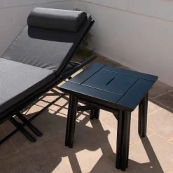 Viadurini in the Garden Garten Beistelltisch-Couchtisch im Freien aus Natur- oder Schwarzholz, 2 Größen - Suzana