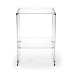 Viadurini Living Moderne Couchtische-Couchtisch mit 1 Regal aus transparentem Plexiglas, hergestellt in Italien – Mulan