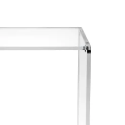 Viadurini Living Moderne Couchtische-Couchtisch mit 1 Regal aus transparentem Plexiglas, hergestellt in Italien – Mulan