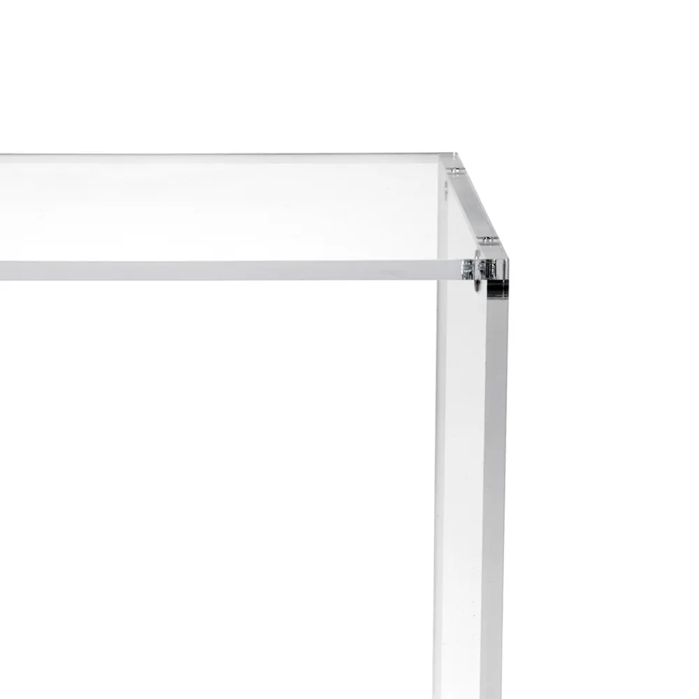 Viadurini Living Moderne Couchtische-Couchtisch mit 1 Regal aus transparentem Plexiglas, hergestellt in Italien – Mulan