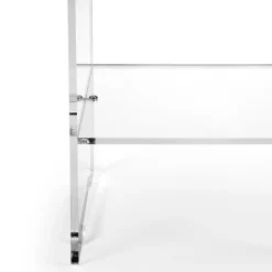 Viadurini Living Moderne Couchtische-Couchtisch mit 1 Regal aus transparentem Plexiglas, hergestellt in Italien – Mulan