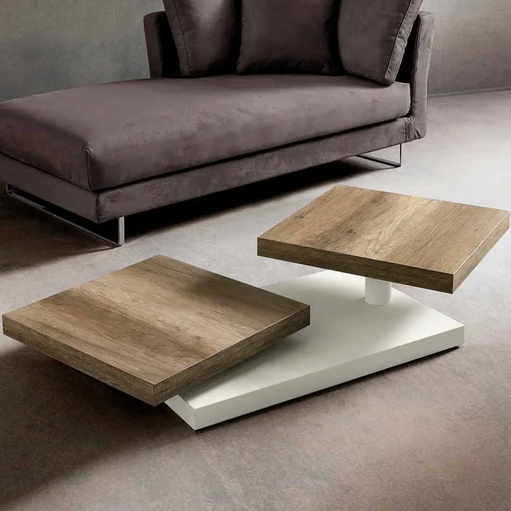 Viadurini Living Moderne Couchtische-Couchtisch mit drehbaren Platten aus HPL Made in Italy, Precious - Paris
