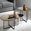 Viadurini Living Moderne Couchtische-Couchtisch mit Glasplatte mit Spiegeleffekt Made in Italy - Sedona