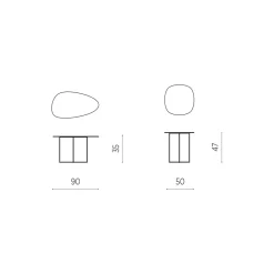 Viadurini Living Moderne Couchtische-Couchtisch mit Glasplatte mit Spiegeleffekt Made in Italy - Sedona