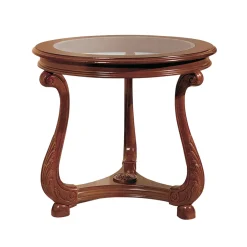 Viadurini Classic Klassische Couchtische-Couchtisch mit Glasplatte, hergestellt in Italien – Sedna