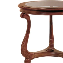 Viadurini Classic Klassische Couchtische-Couchtisch mit Glasplatte, hergestellt in Italien – Sedna