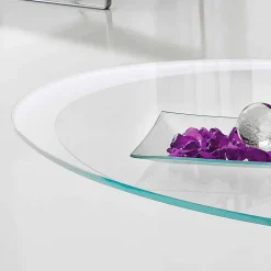 Viadurini Living Moderne Couchtische-Couchtisch mit Glasplatte mit Made in Italy Siebdruck - Campari