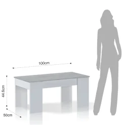 Viadurini Living Moderne Couchtische-Couchtisch mit Holzbehälter – Scandio