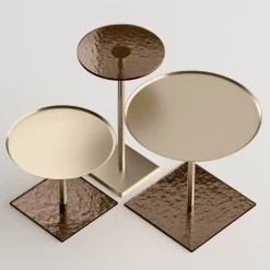 Viadurini Living Moderne Couchtische-Couchtisch mit runder Glas- oder Metallplatte, hergestellt in Italien – Anakin