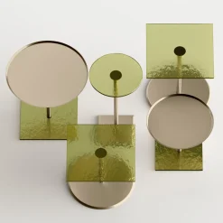 Viadurini Living Moderne Couchtische-Couchtisch mit runder Glas- oder Metallplatte, hergestellt in Italien – Anakin