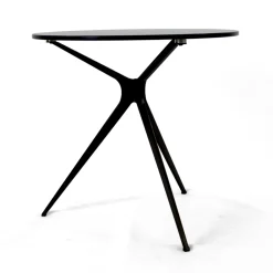 Viadurini Living Moderne Couchtische-Couchtisch mit runder Glasplatte und 3 Beinen, hergestellt in Italien – Siste