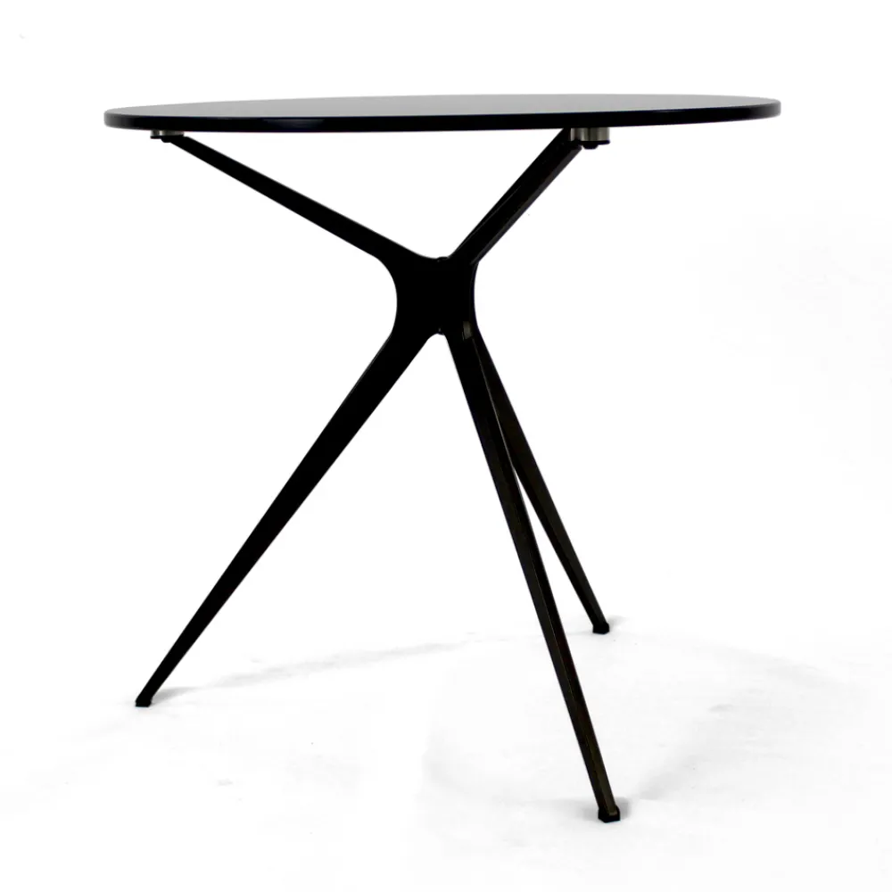 Viadurini Living Moderne Couchtische-Couchtisch mit runder Glasplatte und 3 Beinen, hergestellt in Italien – Siste