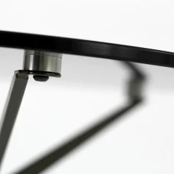 Viadurini Living Moderne Couchtische-Couchtisch mit runder Glasplatte und 3 Beinen, hergestellt in Italien – Siste