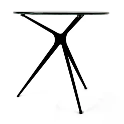 Viadurini Living Moderne Couchtische-Couchtisch mit runder Glasplatte und 3 Beinen, hergestellt in Italien – Siste