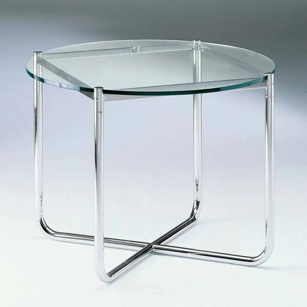 Viadurini Living Moderne Couchtische-Couchtisch mit runder Glasplatte Made in Italy - Costanza