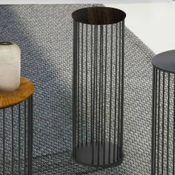 Viadurini Living Moderne Couchtische-Couchtisch mit runder Holzplatte Made in Italy - Montebianco