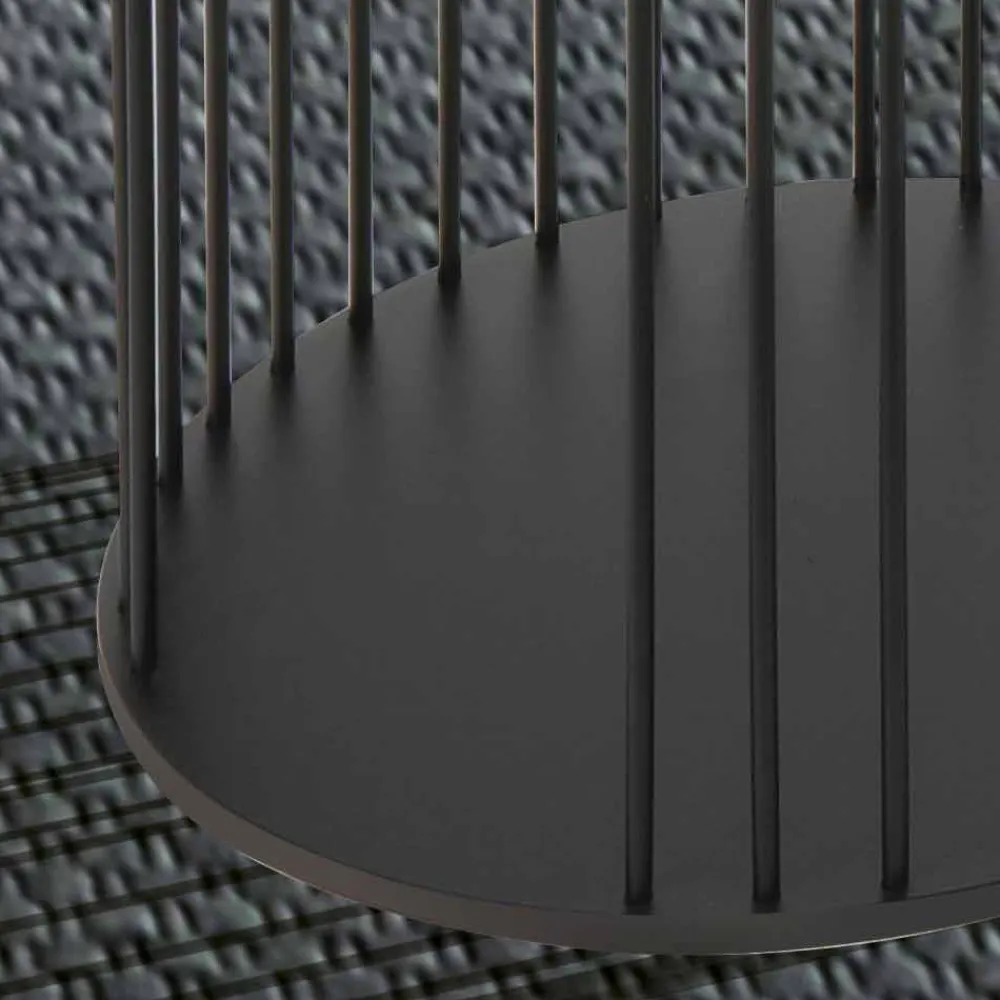 Viadurini Living Moderne Couchtische-Couchtisch mit runder Holzplatte Made in Italy - Montebianco