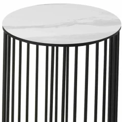 Viadurini Living Moderne Couchtische-Couchtisch mit runder Keramikplatte Made in Italy - Montebianco