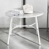 Viadurini Living Moderne Couchtische-Couchtisch mit runder Marmorplatte Made in Italy - Makino