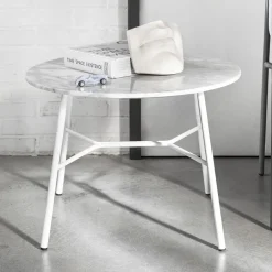 Viadurini Living Moderne Couchtische-Couchtisch mit runder Marmorplatte Made in Italy - Makino