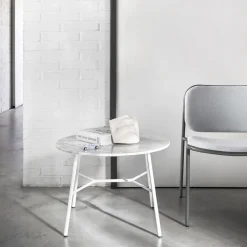 Viadurini Living Moderne Couchtische-Couchtisch mit runder Marmorplatte Made in Italy - Makino