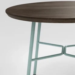 Viadurini Living Moderne Couchtische-Couchtisch mit runder Massivholzplatte Made in Italy - Makino