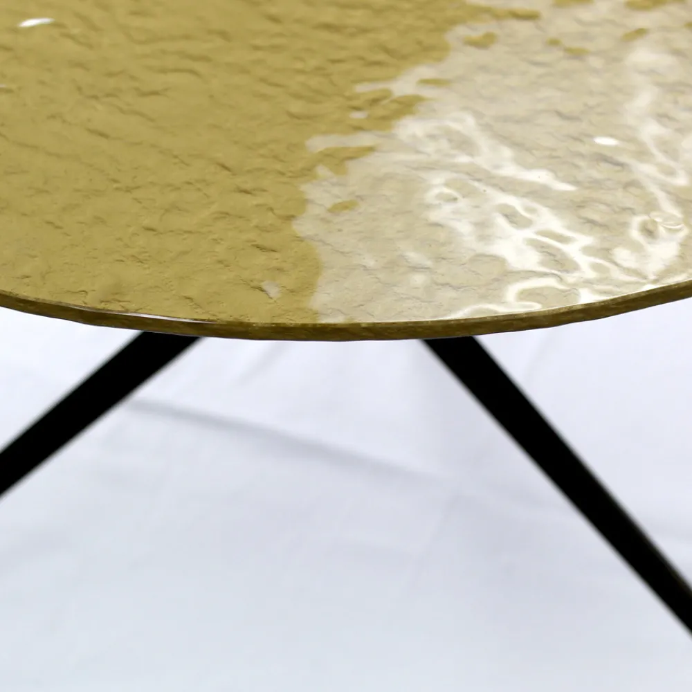 Viadurini Living Moderne Couchtische-Couchtisch mit runder Platte aus Glas, hergestellt in Italien – Siste