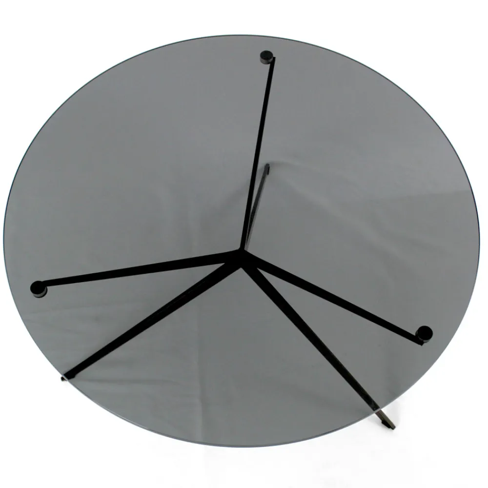 Viadurini Living Moderne Couchtische-Couchtisch mit runder Platte aus Glas, hergestellt in Italien – Siste