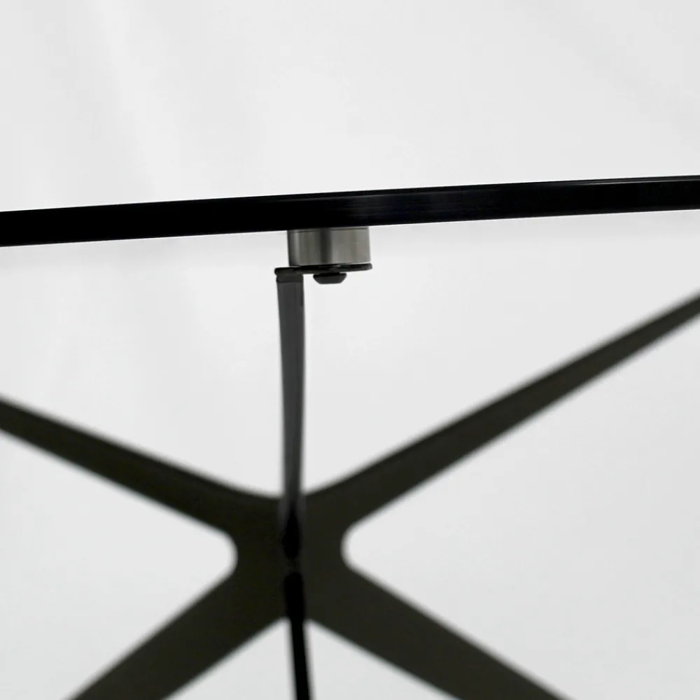 Viadurini Living Moderne Couchtische-Couchtisch mit runder Platte aus Glas, hergestellt in Italien – Siste