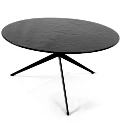 Viadurini Living Moderne Couchtische-Couchtisch mit runder Platte aus Glas, hergestellt in Italien – Siste