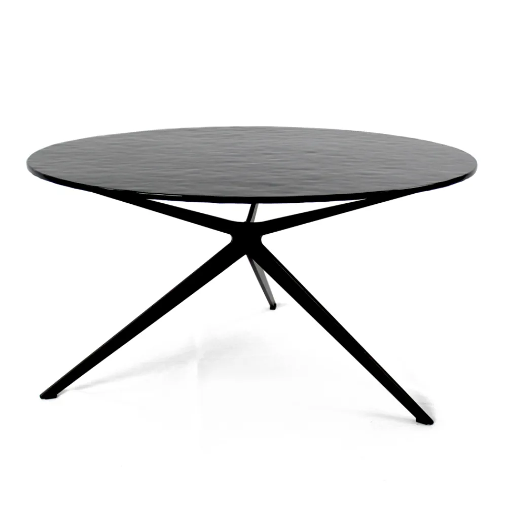 Viadurini Living Moderne Couchtische-Couchtisch mit runder Platte aus Glas, hergestellt in Italien – Siste