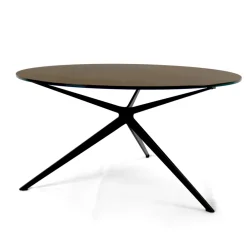 Viadurini Living Moderne Couchtische-Couchtisch mit runder Platte aus Steinzeug, hergestellt in Italien – Siste