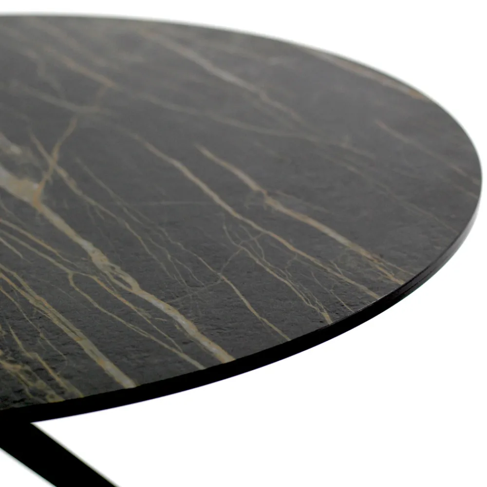 Viadurini Living Moderne Couchtische-Couchtisch mit runder Platte aus Steinzeug, hergestellt in Italien – Siste