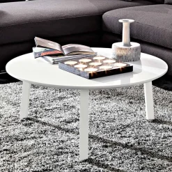 Viadurini Living Moderne Couchtische-Couchtisch mit runder Platte aus lackiertem Mdf Made in Italy - Tobiko