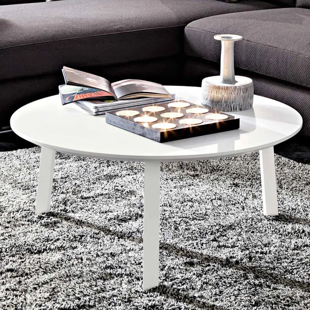 Viadurini Living Moderne Couchtische-Couchtisch mit runder Platte aus lackiertem Mdf Made in Italy - Tobiko