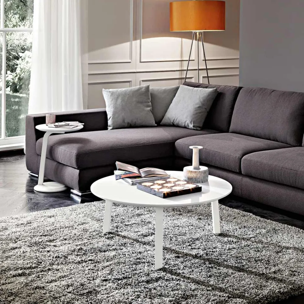 Viadurini Living Moderne Couchtische-Couchtisch mit runder Platte aus lackiertem Mdf Made in Italy - Tobiko