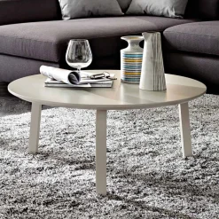 Viadurini Living Moderne Couchtische-Couchtisch mit runder Platte aus lackiertem Mdf Made in Italy - Tobiko