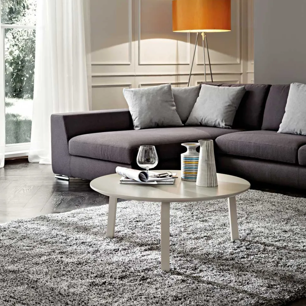 Viadurini Living Moderne Couchtische-Couchtisch mit runder Platte aus lackiertem Mdf Made in Italy - Tobiko