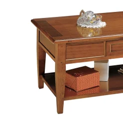 Viadurini Classic Klassische Couchtische-Couchtisch mit Schublade und Regal aus patiniertem Holz, hergestellt in Italien – Tuoni