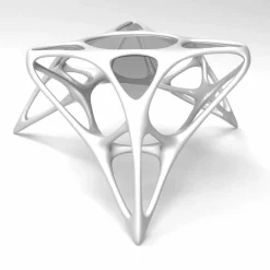 Viadurini Design Moderne Couchtische-Couchtisch modern aus Glas und Solid Surface® Lunar Table#2