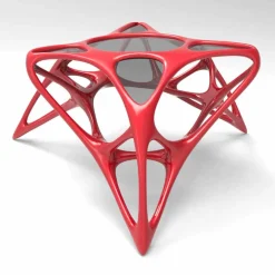 Viadurini Design Moderne Couchtische-Couchtisch modern aus Glas und Solid Surface® Lunar Table#2