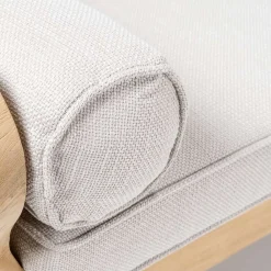 Viadurini in the Garden Garten Beistelltisch-Couchtisch oder Pouf für den Außenbereich aus natürlichem Teakholz und Kissen - Circe