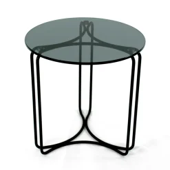 Viadurini Living Moderne Couchtische-Couchtisch und Sockel aus Glas mit 3 Halbmonden, hergestellt in Italien – Arepa