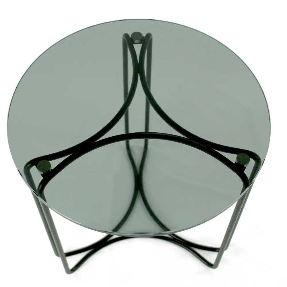 Viadurini Living Moderne Couchtische-Couchtisch und Sockel aus Glas mit 3 Halbmonden, hergestellt in Italien – Arepa